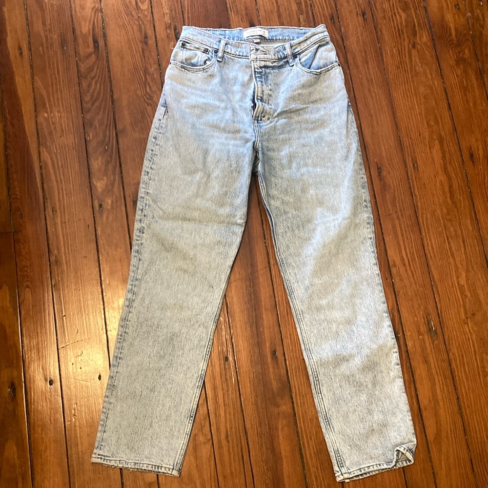 Abercrombie and Fitch Curve Love the 90s straight ultra high rise jeans